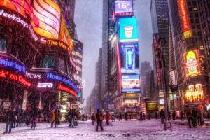 New Photo Of Times Square In The Snow
